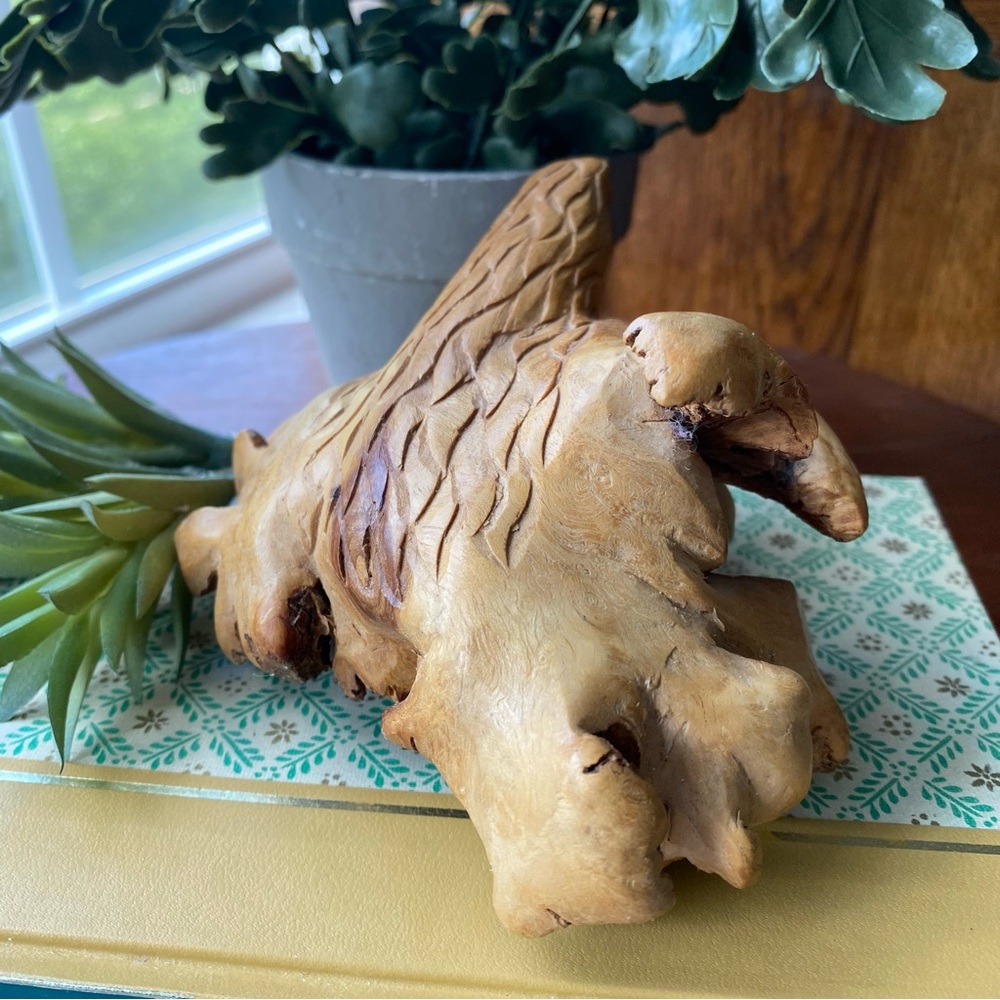 Vintage Wooden Burl Eagle Sculpture EUC - Picture 6 of 10